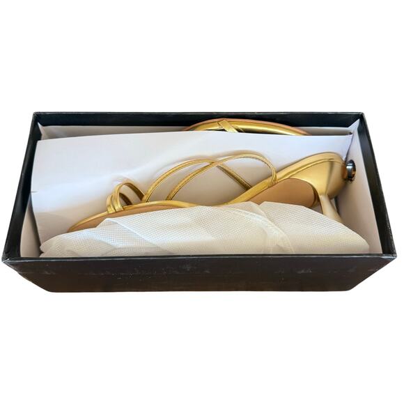 Metallic Gold Strappy Heels – Night-Out Glam Staple - Picture 5 of 5